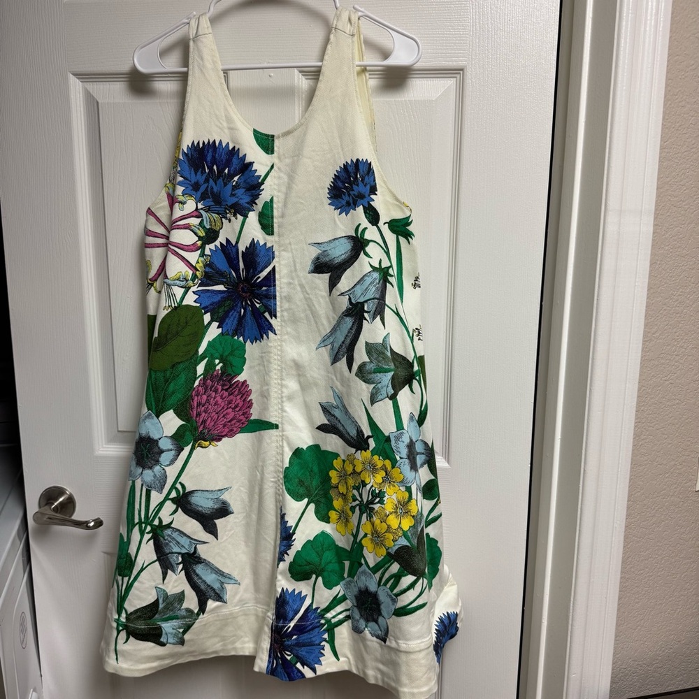 Anthropologie The Keiko Mini Swing Dress Maeve Sz XL Floral Print Pockets Easter - Picture 2 of 10
